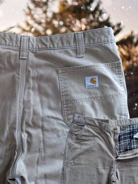Carhartt Men's 36x32 FLANNEL LINED Carpenter Pants Relaxed Straight Dungaree